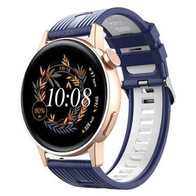 Twin RIB Armbånd Huawei Watch GT3 (42mm) - Blå/hvit