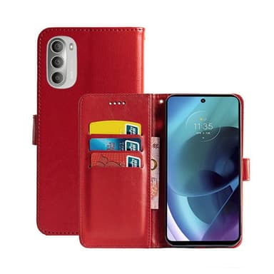 Lommebokdeksel 3-kort Motorola Moto G51 5G  - RØD