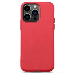 Miljøvennlig ekte lær iPhone 13 Pro Max deksel - Red