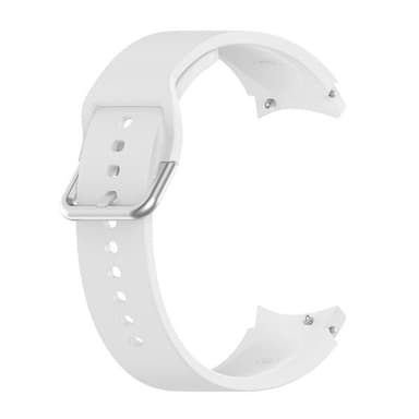 Silikonarmband Samsung Galaxy Watch 4 Vit med Silverspänne