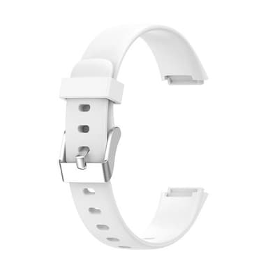 Silikonarmbånd Fitbit Luxe Hvit med Sølvspenne - Small