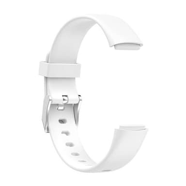 Silikonarmbånd Fitbit Luxe Hvit med Sølvspenne - Small