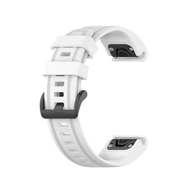 Silikonarmbånd Garmin Fenix 6X Hvit