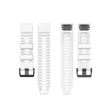 Silikonarmbånd Garmin Fenix 6X Hvit