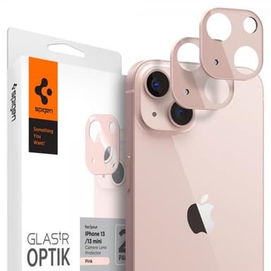 iPhone 13/iPhone 13 Mini Linsebeskyttelse Glas.tR Optik 2-pack Rosa