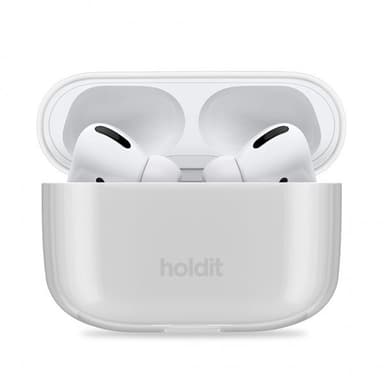 holdit AirPods Pro/AirPods Pro 2 Deksel Seethru Hvit