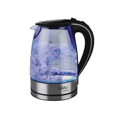 Gallet Montargis GALBOU742 Standard vannkoker, Glass, Rustfritt stål/Sort, 2200 W, 1,7 L, 360° rotasjonsbase