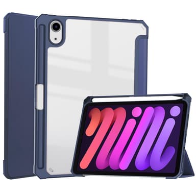 Veske med pennelomme kompatibel med iPad Mini 6 Mørkeblå