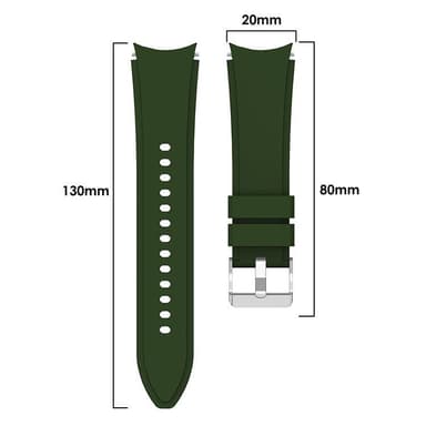 Samsung Galaxy Watch 4 armbånd silikon Army Green