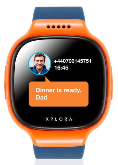 Xplora 2 klokketelefon for barn (oransje/blå) Xplora 2 klokketelefon for barn (oransje/blå)
