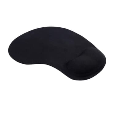 Musematte med håndleddsstøtte ergonomisk svart
