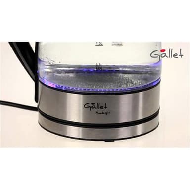 Gallet Montargis GALBOU742 Standard vannkoker, Glass, Rustfritt stål/Sort, 2200 W, 1,7 L, 360° rotasjonsbase