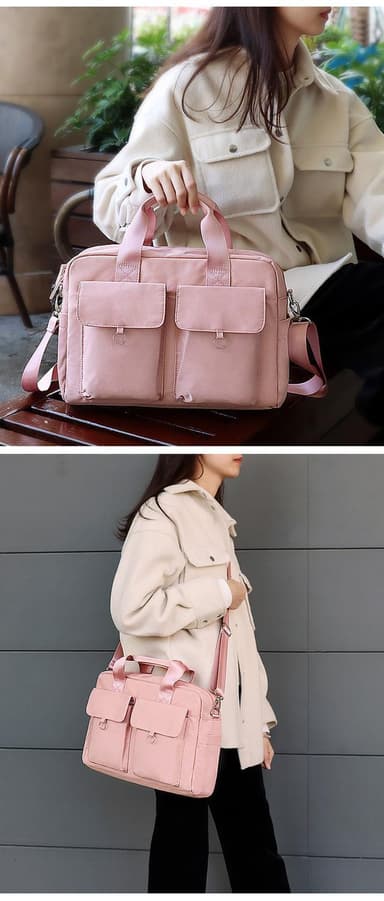 Laptopveske 15,6   vanntett rosa
