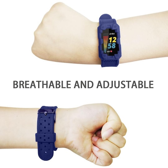Klokkearmbånd som er kompatibelt med Fitbit Charge 5 Blue