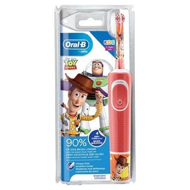 Oral-B elektrisk tannbørste D100 Vitality Toy Story 2 Oppladbar, For barn, Antall børstehoder inkludert 1, Antall tenner børstemoduser 2, Rød