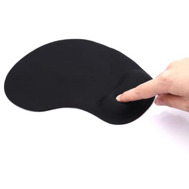 Musematte med håndleddsstøtte ergonomisk svart