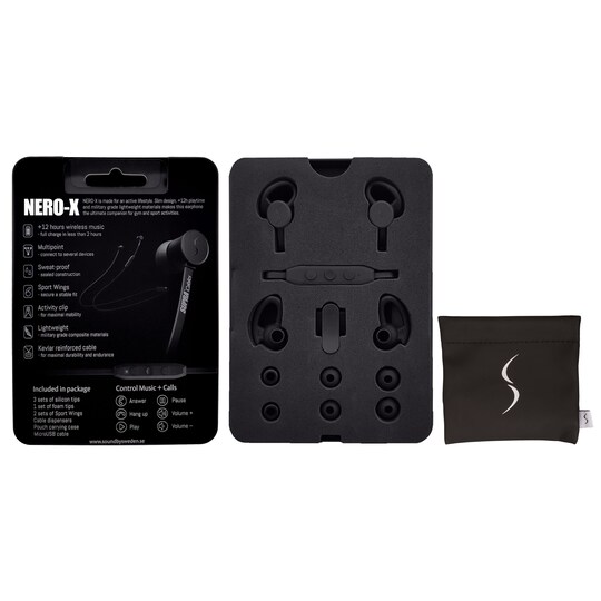 Supra NERO-X trådløse in-ear hodetelefoner (sort)