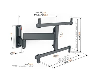 Vogels COMFORT Full Motion+ OLED TV veggfeste TVM3665
