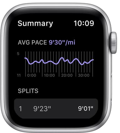 Apple Watch Nike SE 44 mm GPS (sølv alu/platinasort sportsreim)