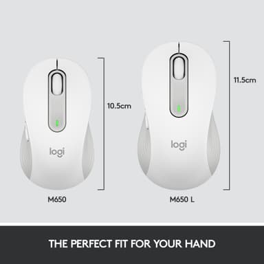 Logitech Signature M650 Large Wireless Mouse (hvit)
