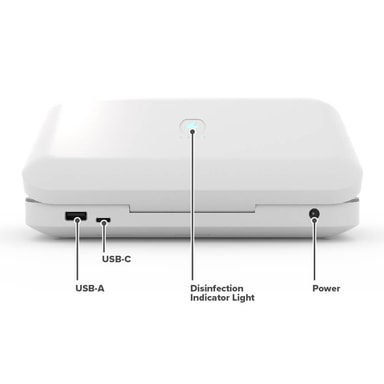 PhoneSoap Go desinfiserer og lader for telefon (hvit) Elkjøp