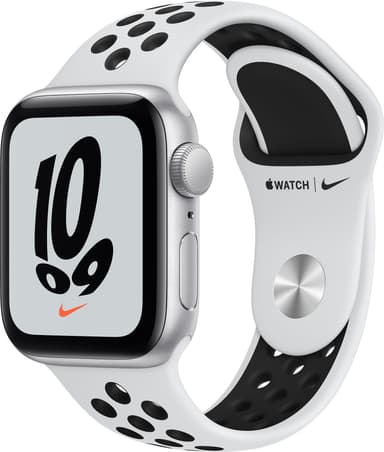 Apple Watch Nike SE 40 mm GPS (sølv alu/platinasort sportsreim)