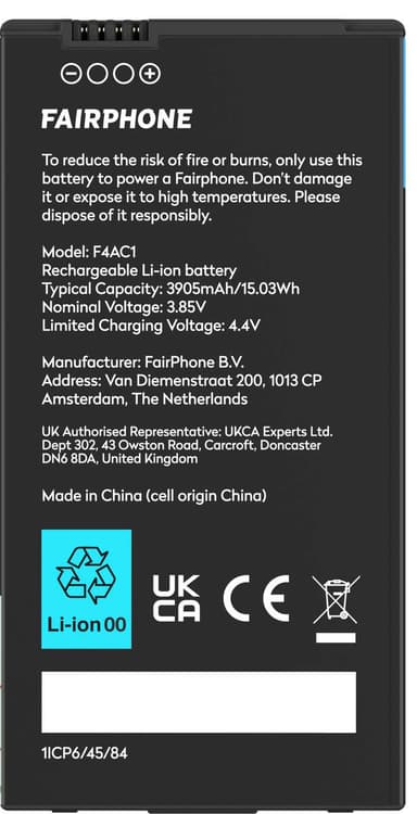 Erstatningsbatteri Fairphone 4 (3905 mAh)