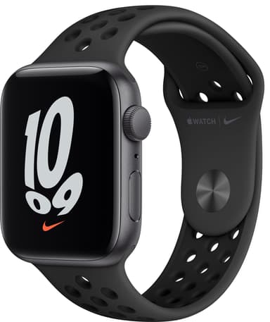 Apple Watch Nike SE 44mm GPS (grå alu/sort sportsreim)