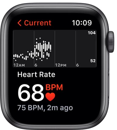 Apple Watch Nike SE 44mm GPS (grå alu/sort sportsreim)