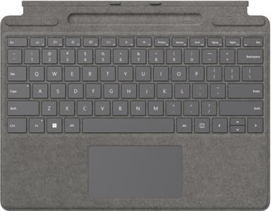 Bilde av Surface Pro Signature Keyboard - keyboard - with touchpad accelerometer Surface Slim Pen 2 storage and charging tray - platinum - Tastatur - Grå