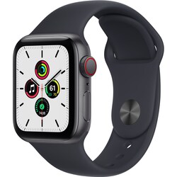 Apple Watch SE 40 mm - LTE (stellargrå alu/midnatt sportsreim)