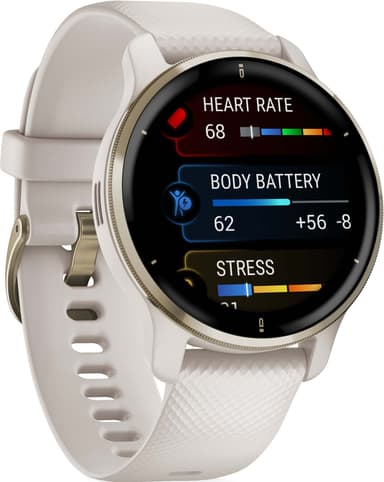 Garmin Venu 2 Plus GPS smartklokke (hvit)
