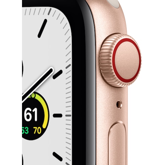Apple Watch SE 40 mm - LTE (gullfarget alu/stjernelys sportsreim)