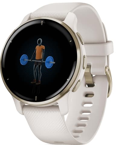Garmin Venu 2 Plus GPS smartklokke (hvit)