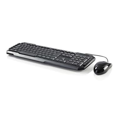 Kablet mus og tastatur, sett | Mus med 800 DPI | US International