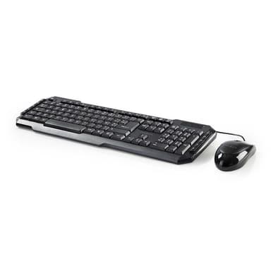 Kablet mus og tastatur, sett | Mus med 800 DPI | Fransk oppsett