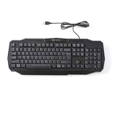 Kablet Spilltastatur | USB 2.0 | Fransk oppsett | Sort