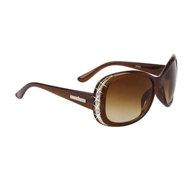 Store Rhinestone Solbriller - Brun