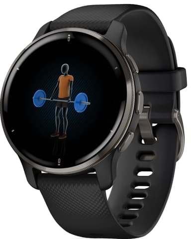 Garmin Venu 2 Plus GPS smartklokke (sort)