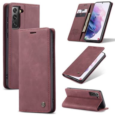 CaseMe Smart FlipCase Samsung Galaxy S22 Plus  - Vinrød