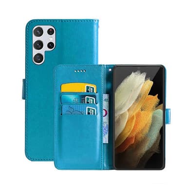 Lommebokdeksel 3-kort Samsung Galaxy S22 Ultra  - Lyse blå