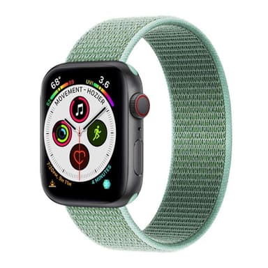 Apple Watch 6 (44mm) Nylon armbånd - Marine Green