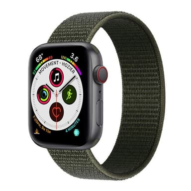 Apple Watch 6 (44mm) Nylon armbånd - Military Khaki