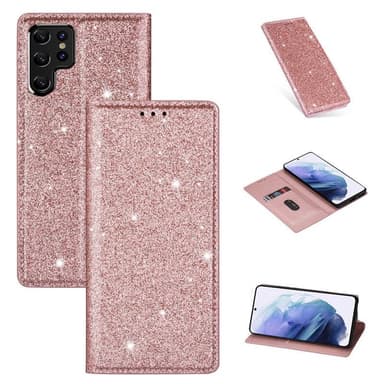 Glitter Smart FlipCase Samsung Galaxy S22 Ultra  - Rose