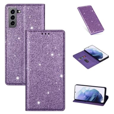 Glitter Smart FlipCase Samsung Galaxy S22 Plus  - Lilla