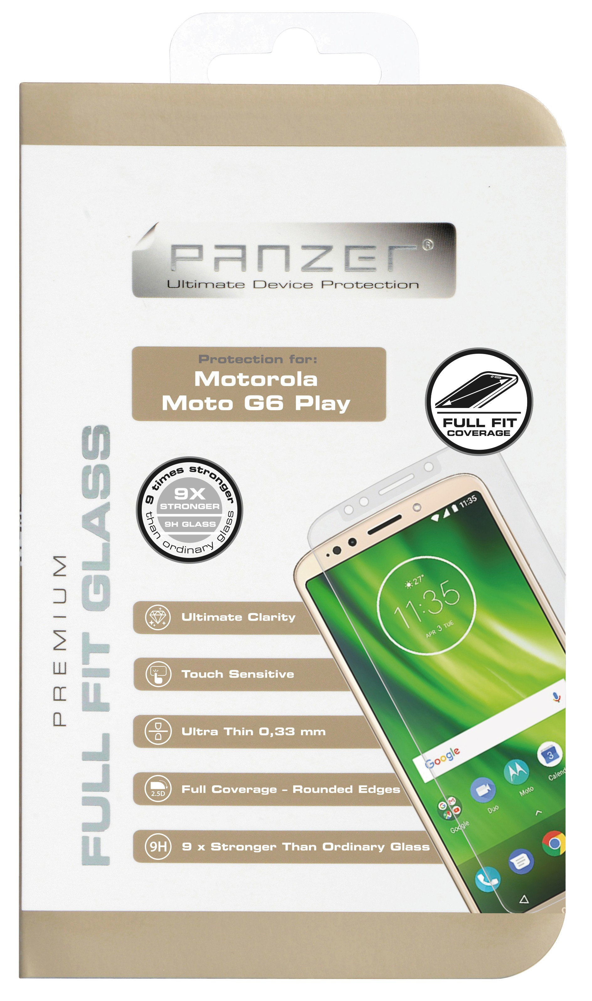 Panzer skjermbeskytter til  Motorola Moto G6 Play
