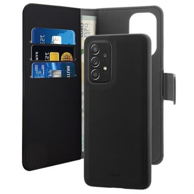Puro Samsung Galaxy A73 Etui 2-i-1 Lommeboketui Svart