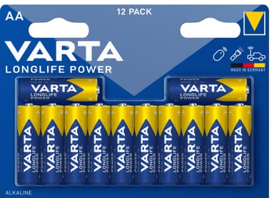 Varta Longlife Power AA batteri (12-pakk)