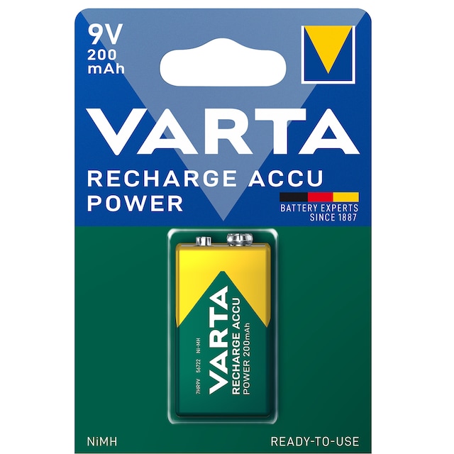 Varta Power 9V 200Mah batteri (1-pakk)
