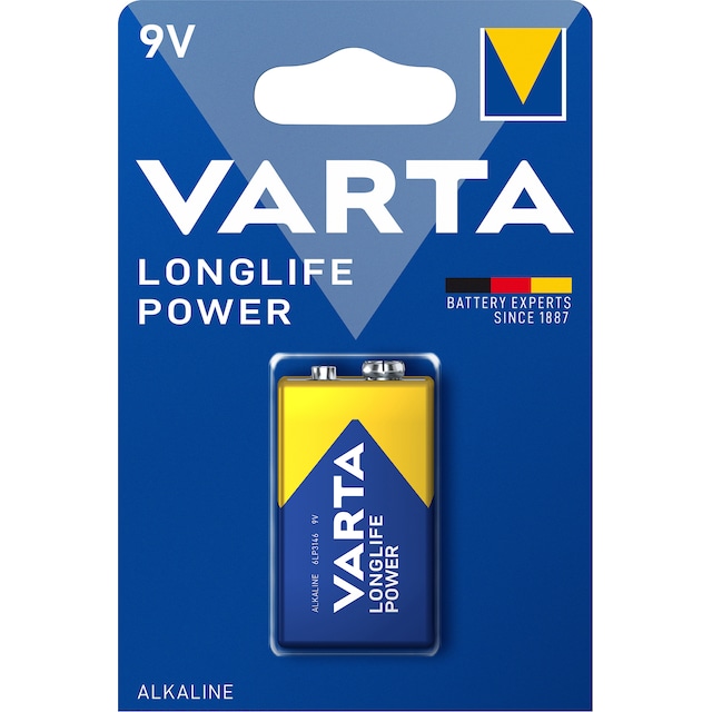 Varta Longlife Power 9V batteri (1-pakk)